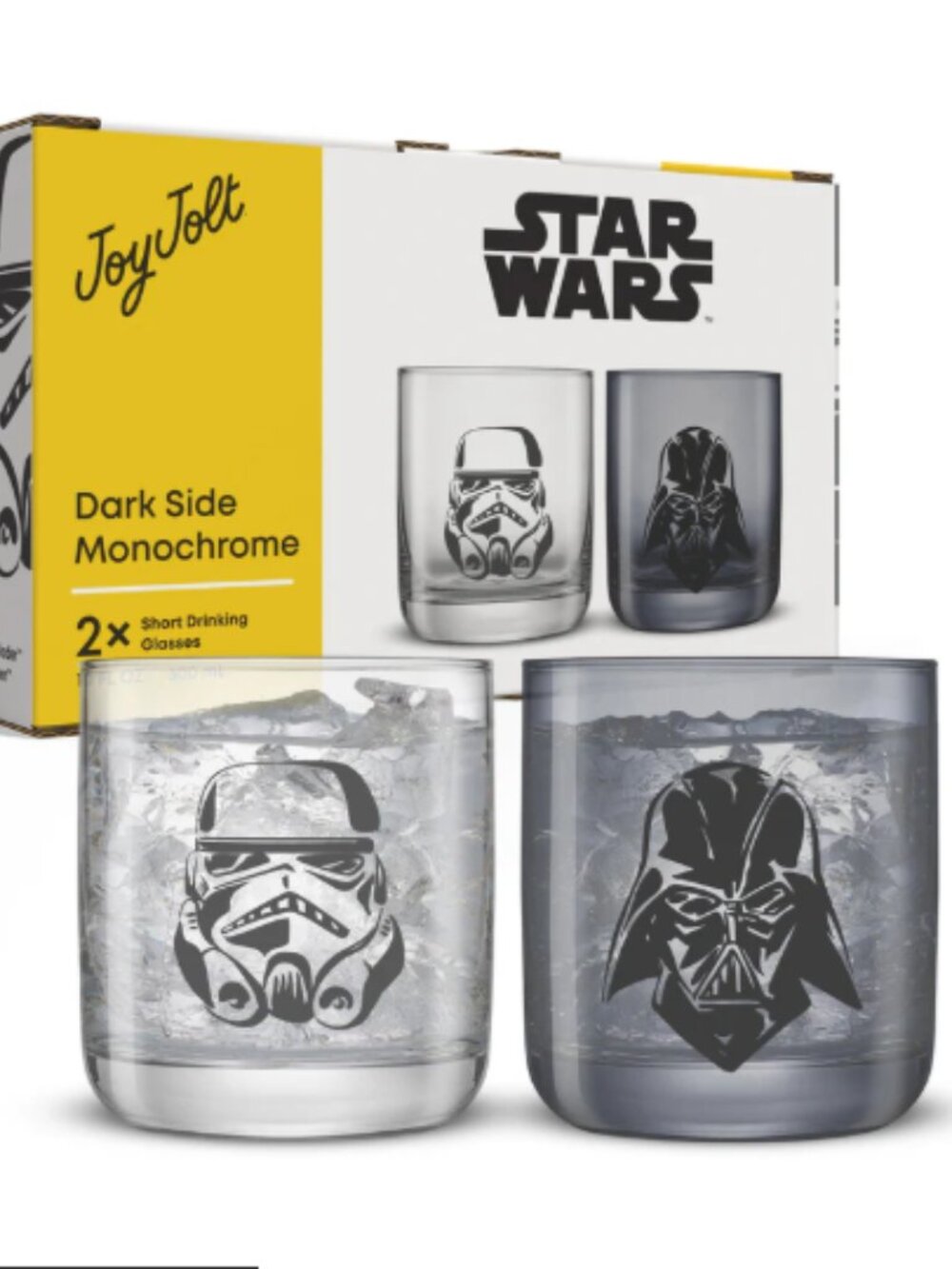 JoyJolt Star Wars Dark Side Monochrome Drinking Glass Set | NWT‎